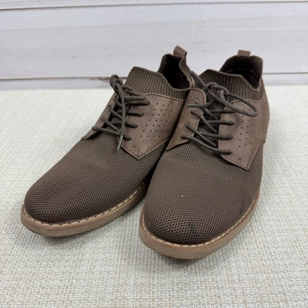 Steve Madden Brugby Mens Kids Brown Knit Dress‎ Shoes Size 6